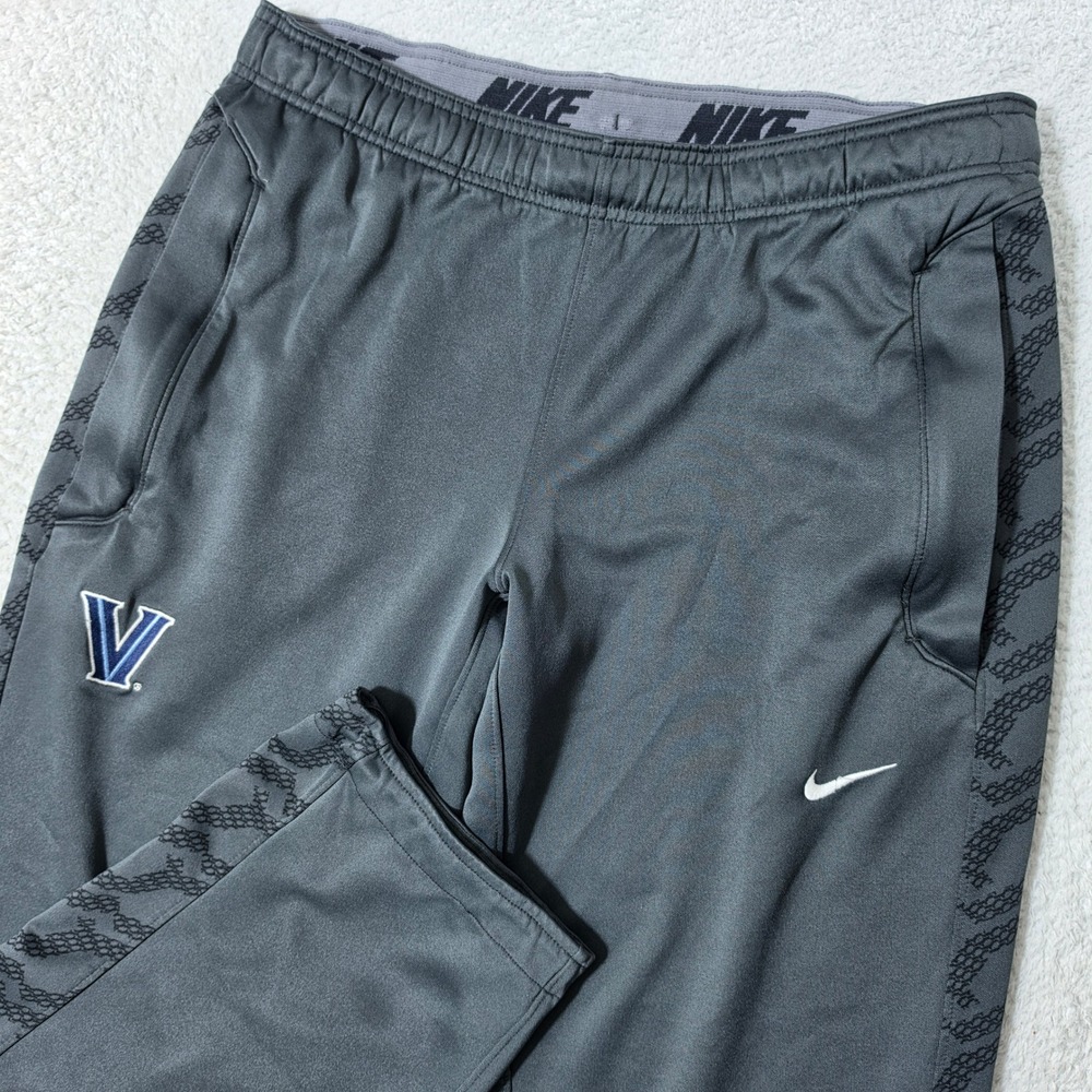 Nike Villanova Wildcats Pants‎ Mens Med Gray Dri-FIT Athletic Joggers